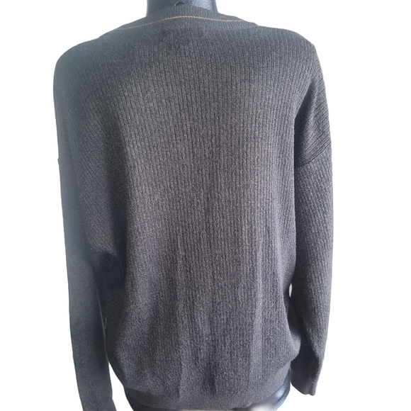 Pronto Uomo Mens Brown Wool Blend Grandpa Cardigan M - Picture 3 of 4